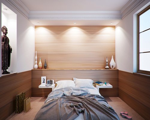A comfortable bedroom setting
